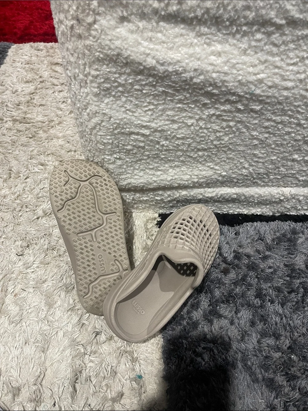 Lusso Cloud Taupe Slip-On Water Shoes with Breathable Grid Upper